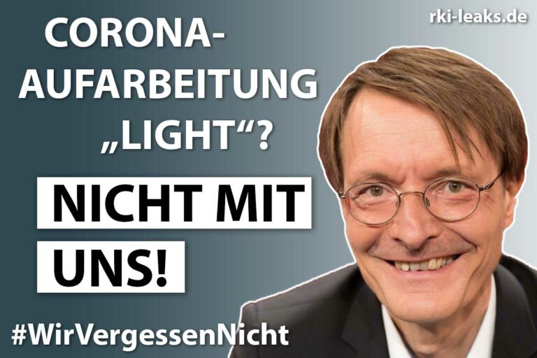 Corona-Aufarbeitung „light“? Nicht mit uns!